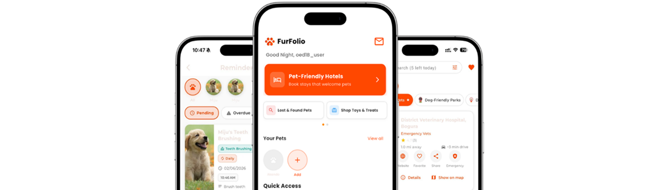 FurFolio app screens